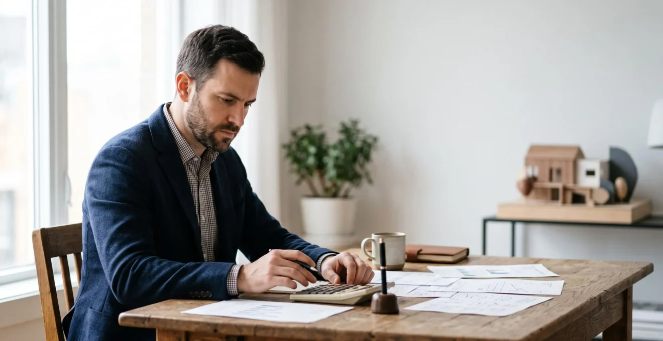 Investisseur analysant les documents financiers d'un appartement locatif pour verifier sa rentabilite nette reelle