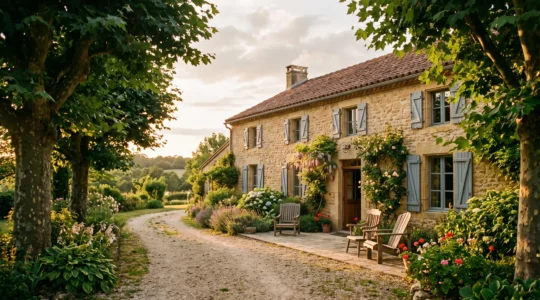 Maison familiale ancienne entourée d'un jardin paisible, symbole d'un héritage partagé entre plusieurs personnes