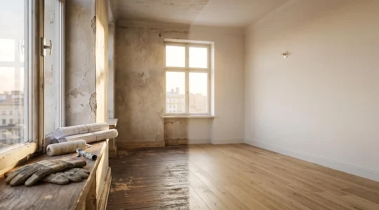 Rénovation intérieure d'un appartement locatif symbolisant l'optimisation fiscale par les travaux